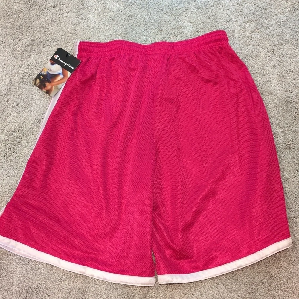 NWT Champion Red And White Mesh Shorts Size Medium - Picture 5 of 5